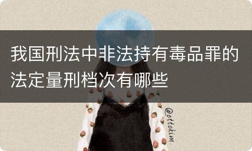 我国刑法中非法持有毒品罪的法定量刑档次有哪些