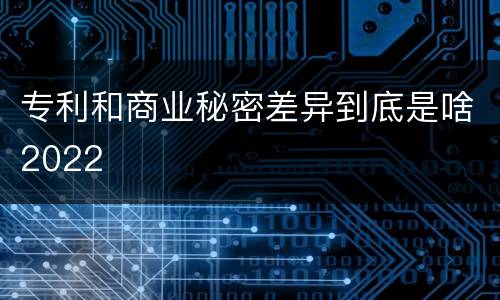 专利和商业秘密差异到底是啥2022