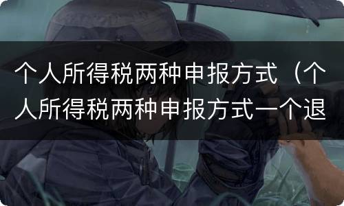 个人所得税两种申报方式（个人所得税两种申报方式一个退一个补）