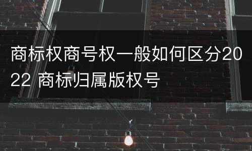 商标权商号权一般如何区分2022 商标归属版权号