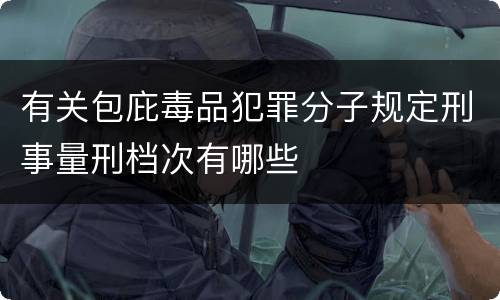 有关包庇毒品犯罪分子规定刑事量刑档次有哪些