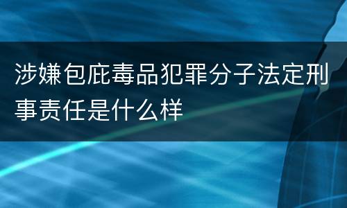 涉嫌包庇毒品犯罪分子法定刑事责任是什么样
