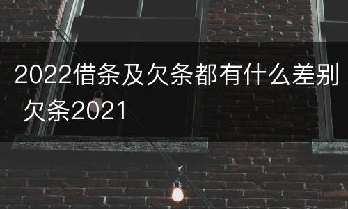 2022借条及欠条都有什么差别 欠条2021