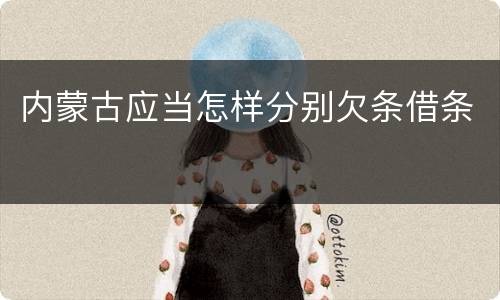 内蒙古应当怎样分别欠条借条