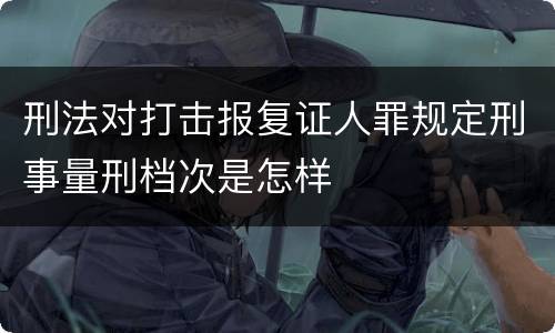 刑法对打击报复证人罪规定刑事量刑档次是怎样