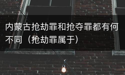 内蒙古抢劫罪和抢夺罪都有何不同（抢劫罪属于）