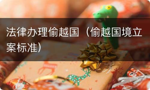 法律办理偷越国(偷越国境立案标准)