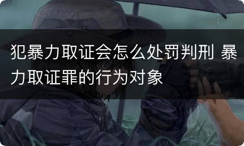 犯暴力取证会怎么处罚判刑 暴力取证罪的行为对象