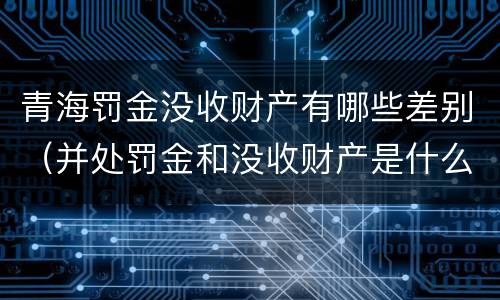 青海罚金没收财产有哪些差别（并处罚金和没收财产是什么意思）