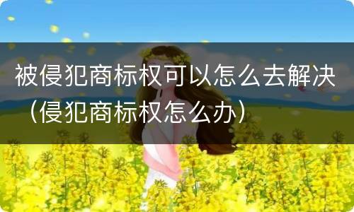 被侵犯商标权可以怎么去解决（侵犯商标权怎么办）