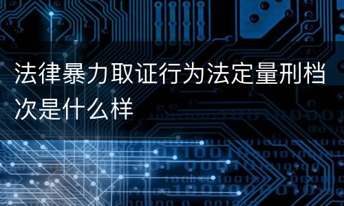 法律暴力取证行为法定量刑档次是什么样