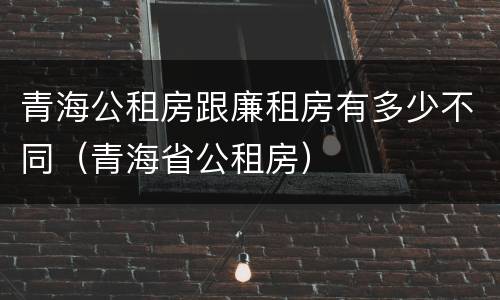 青海公租房跟廉租房有多少不同（青海省公租房）
