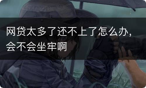 网贷太多了还不上了怎么办，会不会坐牢啊