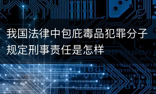 我国法律中包庇毒品犯罪分子规定刑事责任是怎样
