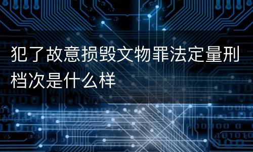 犯了故意损毁文物罪法定量刑档次是什么样