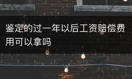 鉴定的过一年以后工资赔偿费用可以拿吗