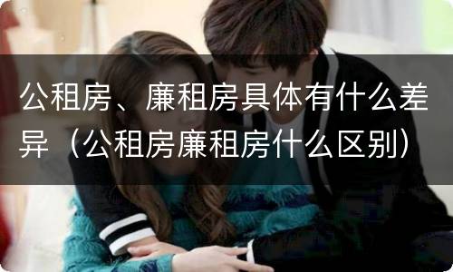 公租房、廉租房具体有什么差异（公租房廉租房什么区别）