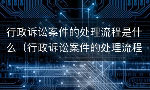 行政诉讼案件的处理流程是什么（行政诉讼案件的处理流程是什么样的）
