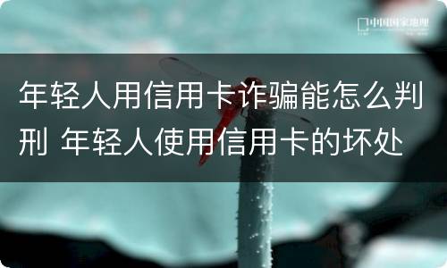 年轻人用信用卡诈骗能怎么判刑 年轻人使用信用卡的坏处