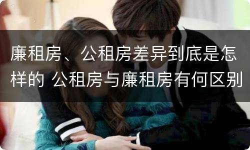 廉租房、公租房差异到底是怎样的 公租房与廉租房有何区别