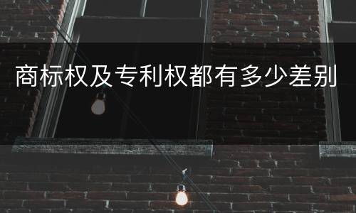 商标权及专利权都有多少差别