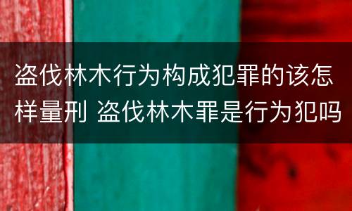 盗伐林木行为构成犯罪的该怎样量刑 盗伐林木罪是行为犯吗