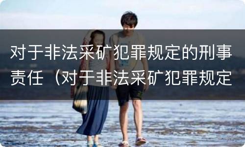 对于非法采矿犯罪规定的刑事责任（对于非法采矿犯罪规定的刑事责任是）