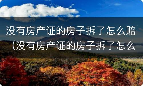 没有房产证的房子拆了怎么赔（没有房产证的房子拆了怎么赔偿）