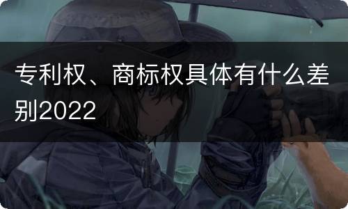 专利权、商标权具体有什么差别2022