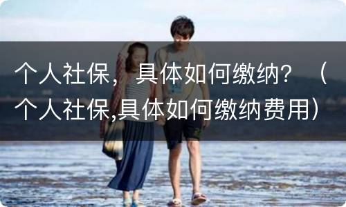 个人社保，具体如何缴纳？（个人社保,具体如何缴纳费用）