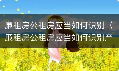 廉租房公租房应当如何识别（廉租房公租房应当如何识别产权）