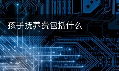  孩子抚养费包括什么