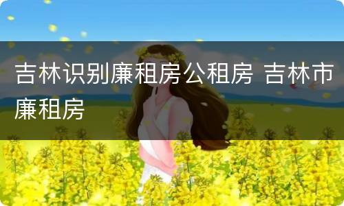 吉林识别廉租房公租房 吉林市廉租房