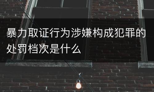 暴力取证行为涉嫌构成犯罪的处罚档次是什么