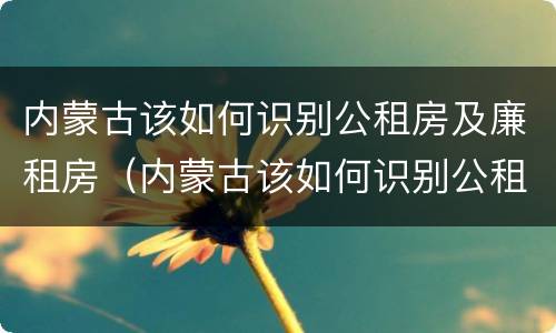 内蒙古该如何识别公租房及廉租房（内蒙古该如何识别公租房及廉租房信息）