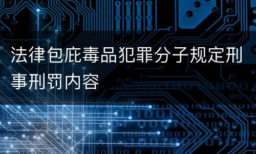 法律包庇毒品犯罪分子规定刑事刑罚内容