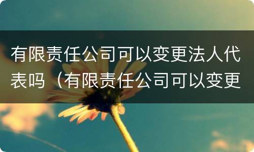 有限责任公司可以变更法人代表吗（有限责任公司可以变更法人代表吗怎么办）