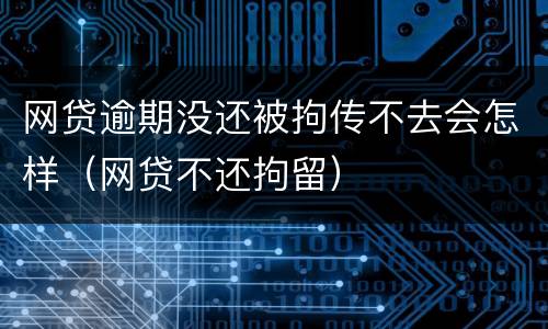 网贷逾期没还被拘传不去会怎样（网贷不还拘留）
