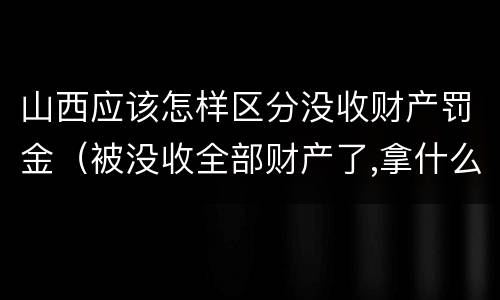 山西应该怎样区分没收财产罚金（被没收全部财产了,拿什么交罚金）