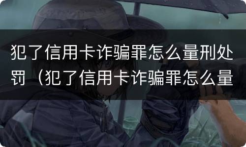 犯了信用卡诈骗罪怎么量刑处罚（犯了信用卡诈骗罪怎么量刑处罚决定书）