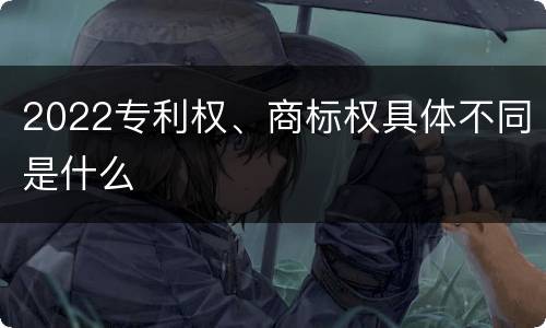 2022专利权、商标权具体不同是什么