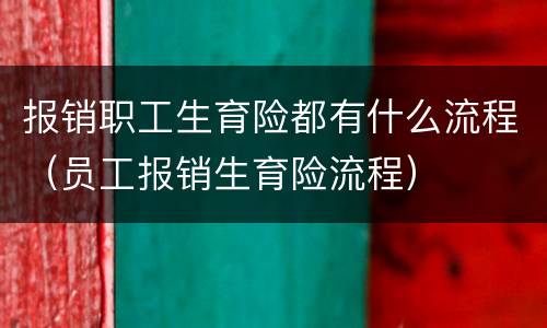 报销职工生育险都有什么流程（员工报销生育险流程）