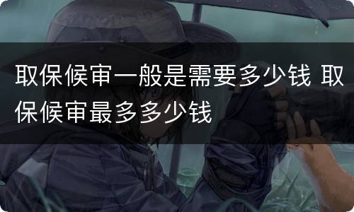 取保候审一般是需要多少钱 取保候审最多多少钱