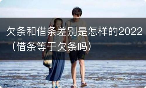 欠条和借条差别是怎样的2022（借条等于欠条吗）