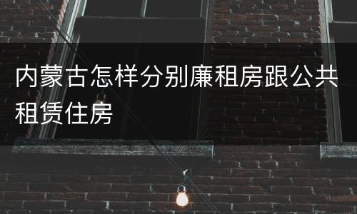 内蒙古怎样分别廉租房跟公共租赁住房
