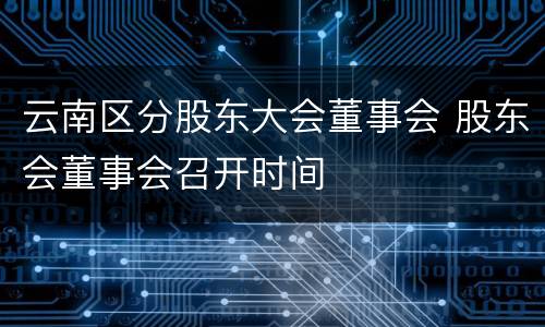 云南区分股东大会董事会 股东会董事会召开时间