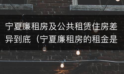 宁夏廉租房及公共租赁住房差异到底（宁夏廉租房的租金是多少钱）