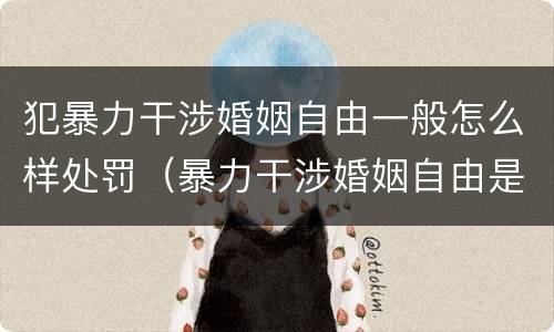 犯暴力干涉婚姻自由一般怎么样处罚（暴力干涉婚姻自由是犯罪吗）