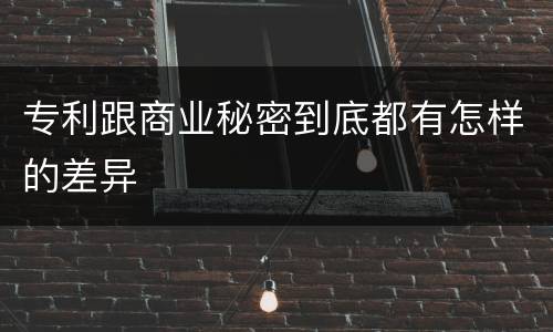 专利跟商业秘密到底都有怎样的差异