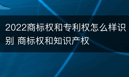 2022商标权和专利权怎么样识别 商标权和知识产权